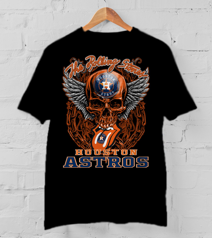 The Rolling Stones Houston Astros Skull Wings T-Shirt