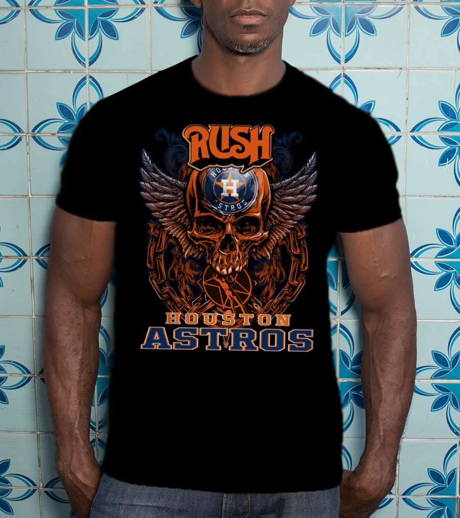 Rush Houston Astros Skull Wings T-Shirt