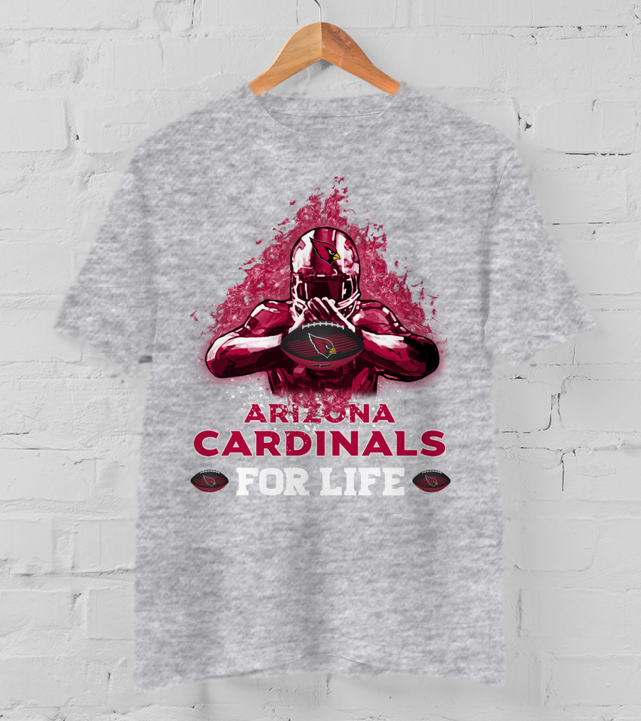 Arizona Cardinals For Life Football Helmet Emblem T-Shirt