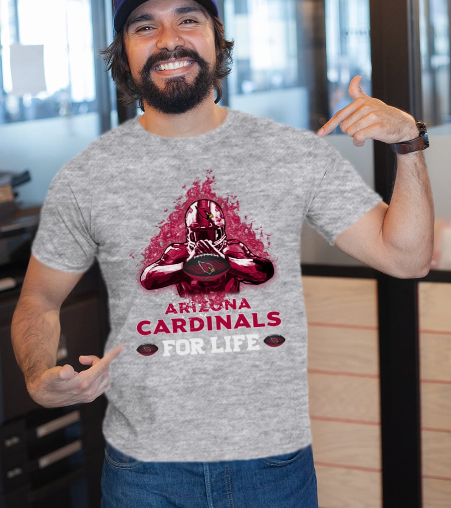 Arizona Cardinals For Life Football Helmet Emblem T-Shirt