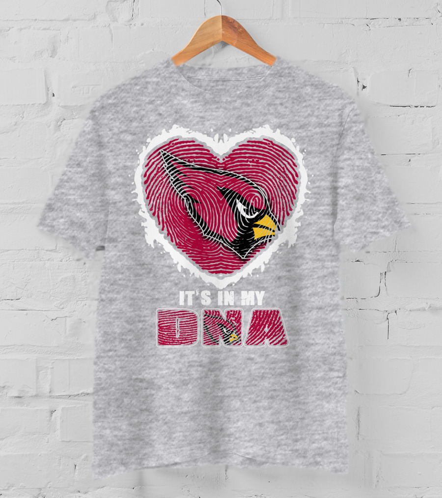 It's In My DNA Arizona Cardinals Heart T-Shirt