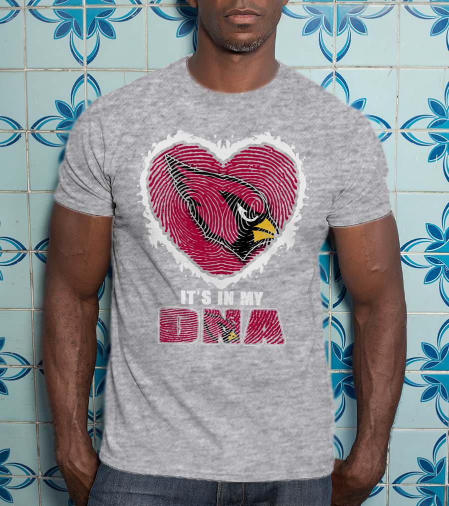 It's In My DNA Arizona Cardinals Heart T-Shirt