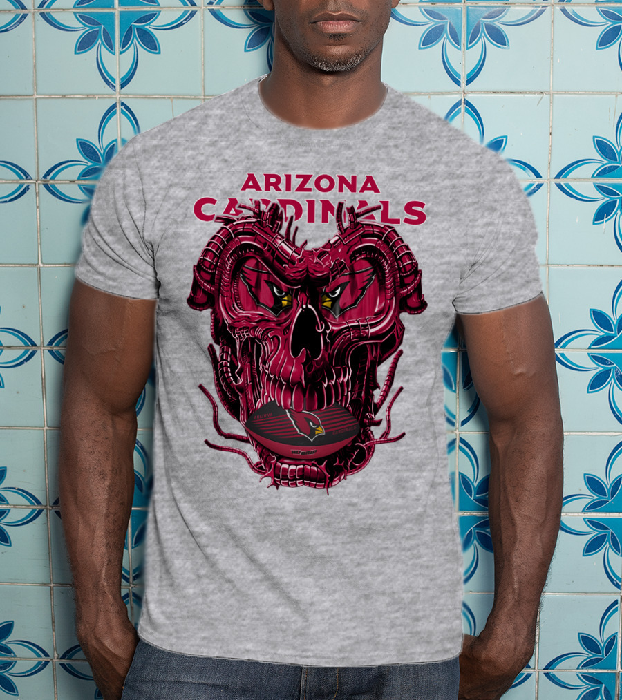 Arizona Cardinals Dragonskull Fusion Gridiron T-Shirt