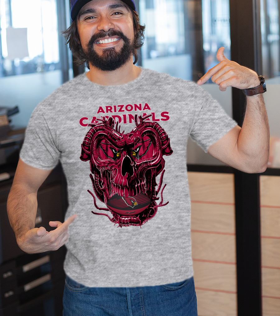 Arizona Cardinals Dragonskull Fusion Gridiron T-Shirt