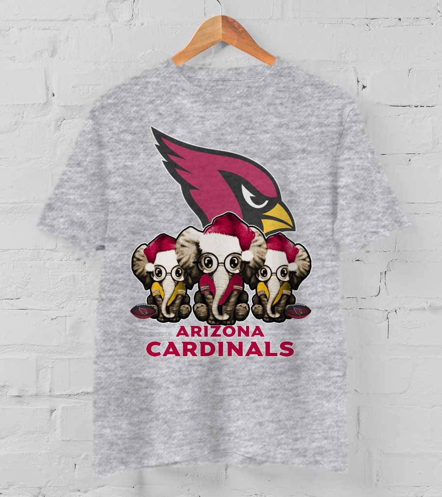 Arizona Cardinals Elephants Xmas T-Shirt