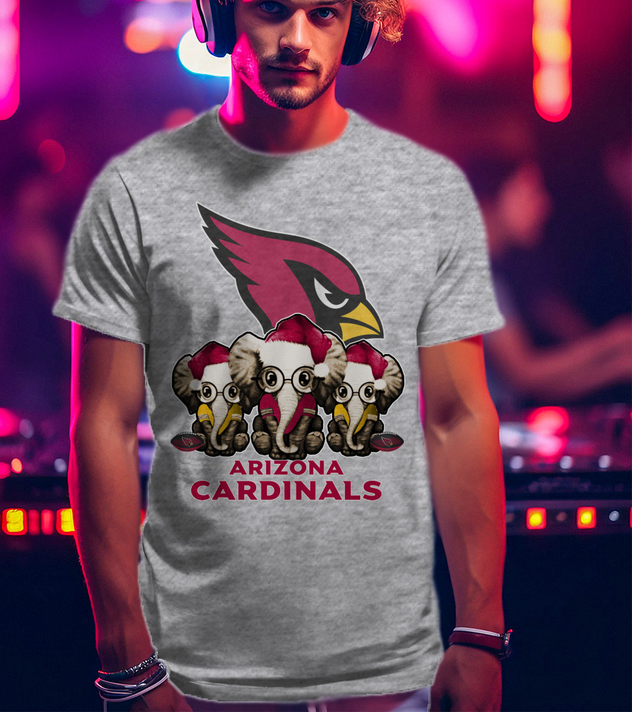 Arizona Cardinals Elephants Xmas T-Shirt