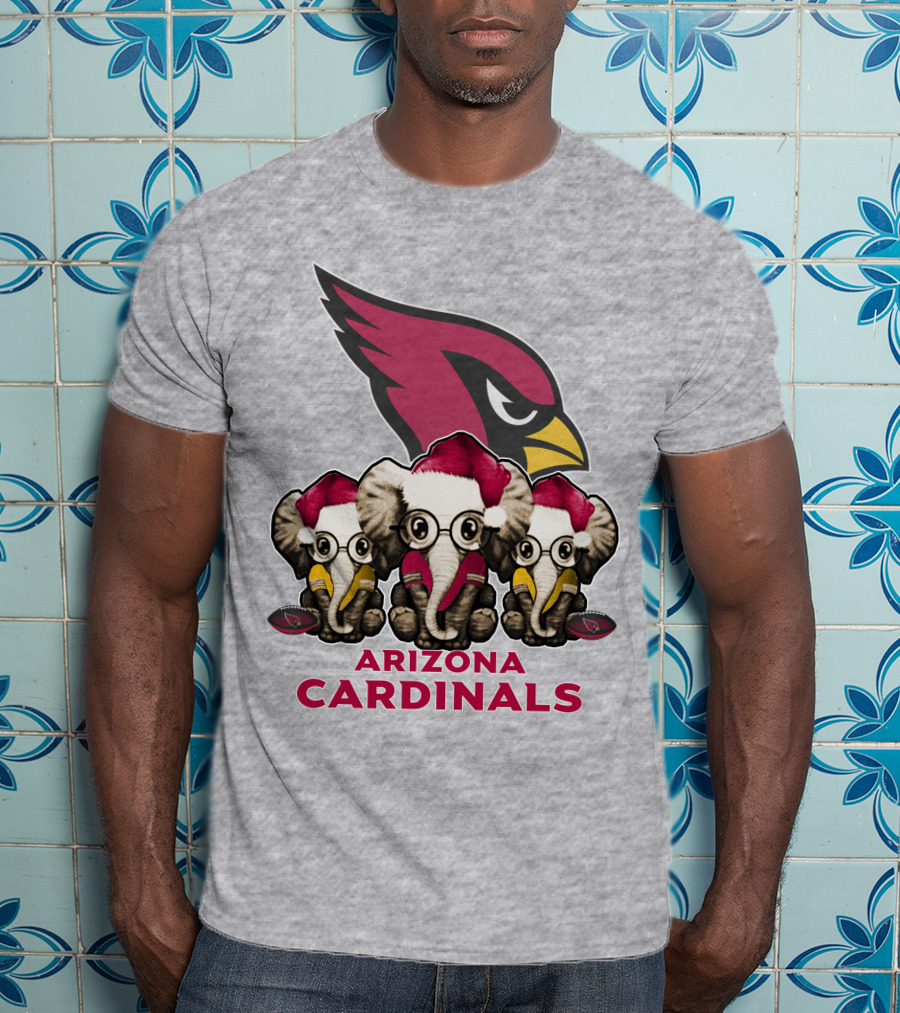 Arizona Cardinals Elephants Xmas T-Shirt