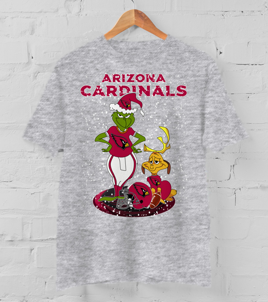 Arizona Cardinals Grinch Christmas Football Fun T-Shirt
