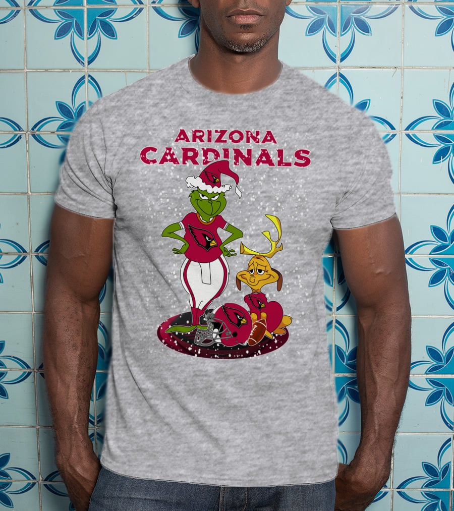 Arizona Cardinals Grinch Christmas Football Fun T-Shirt