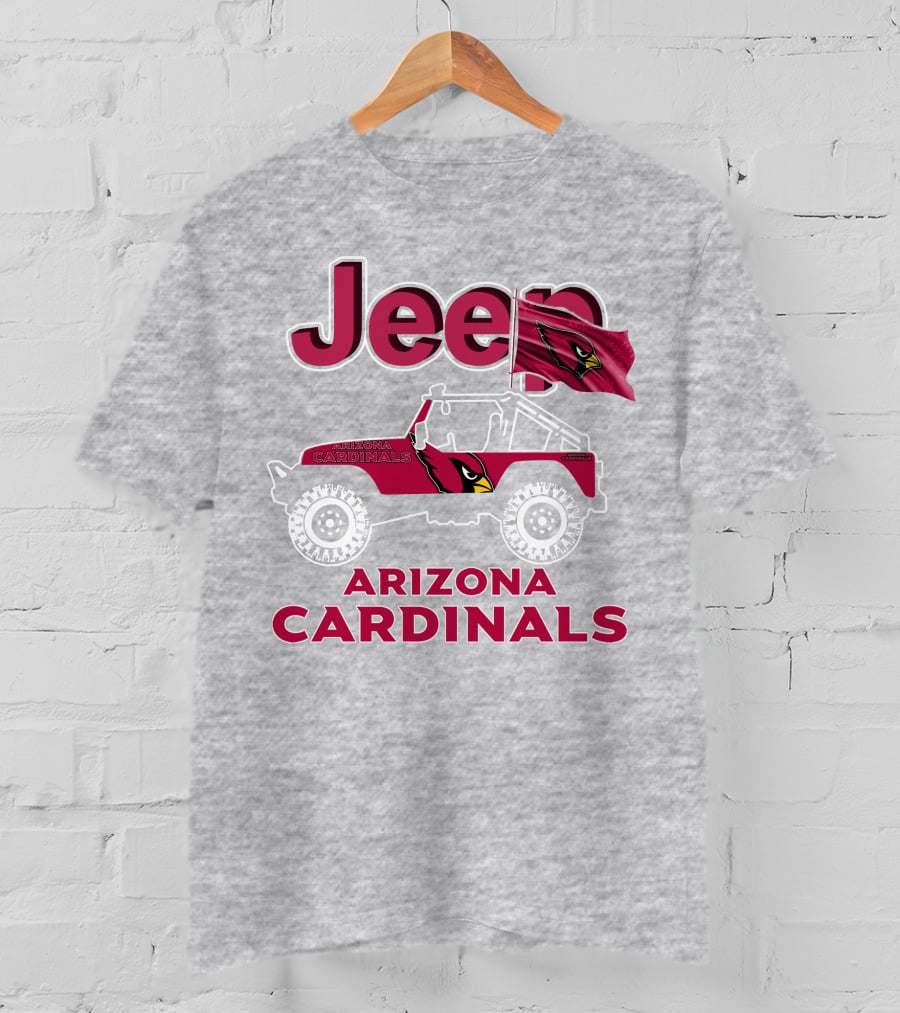 Jeep Arizona Cardinals Off-Road Adventure With Flag T-Shirt