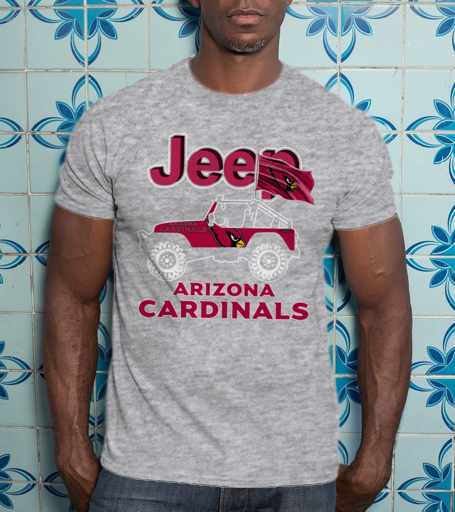 Jeep Arizona Cardinals Off-Road Adventure With Flag T-Shirt