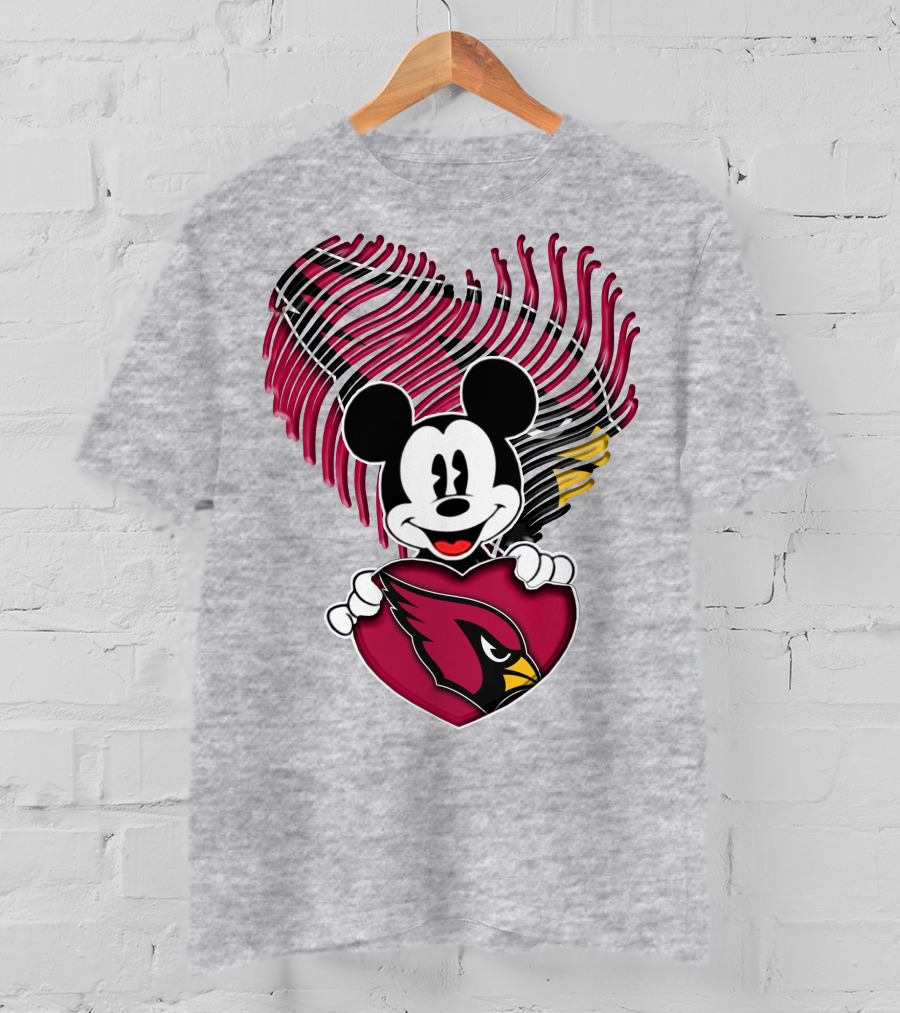 Mick Arizona Cardinals Heart T-Shirt
