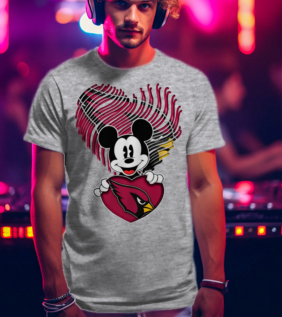 Mick Arizona Cardinals Heart T-Shirt