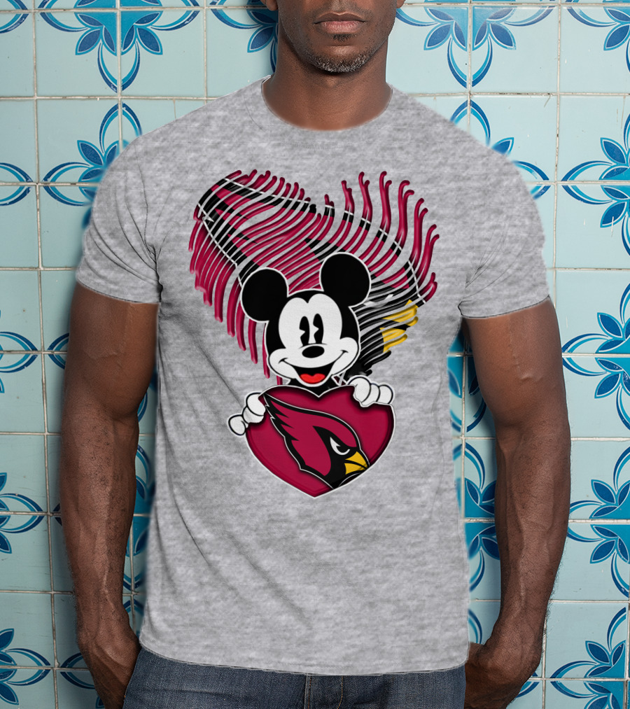 Mick Arizona Cardinals Heart T-Shirt