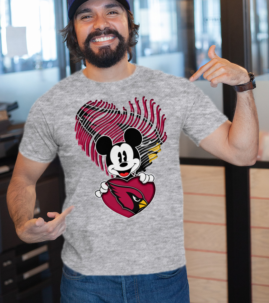 Mick Arizona Cardinals Heart T-Shirt