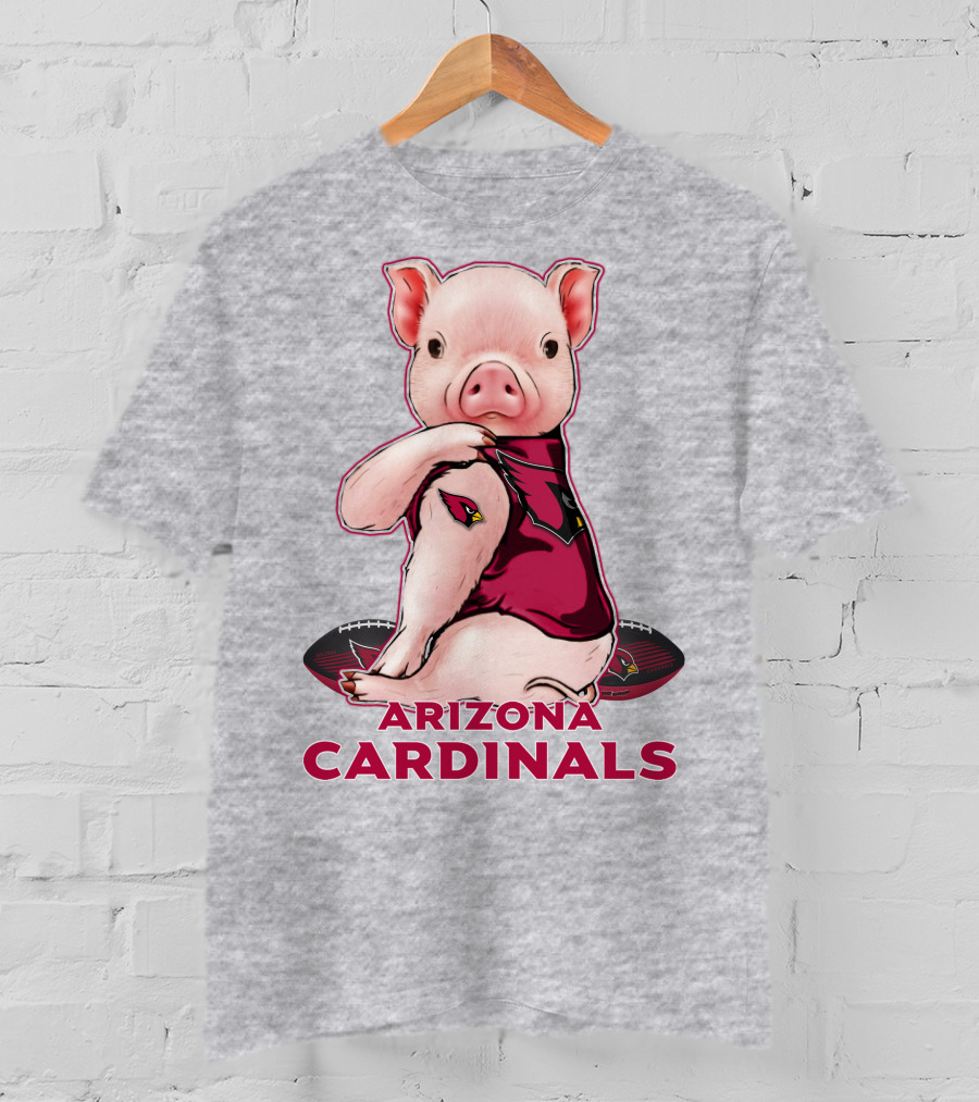 Arizona Cardinals Pig With Football T-Shirt