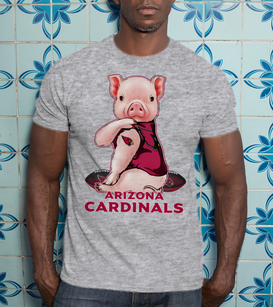 Arizona Cardinals Pig With Football T-Shirt