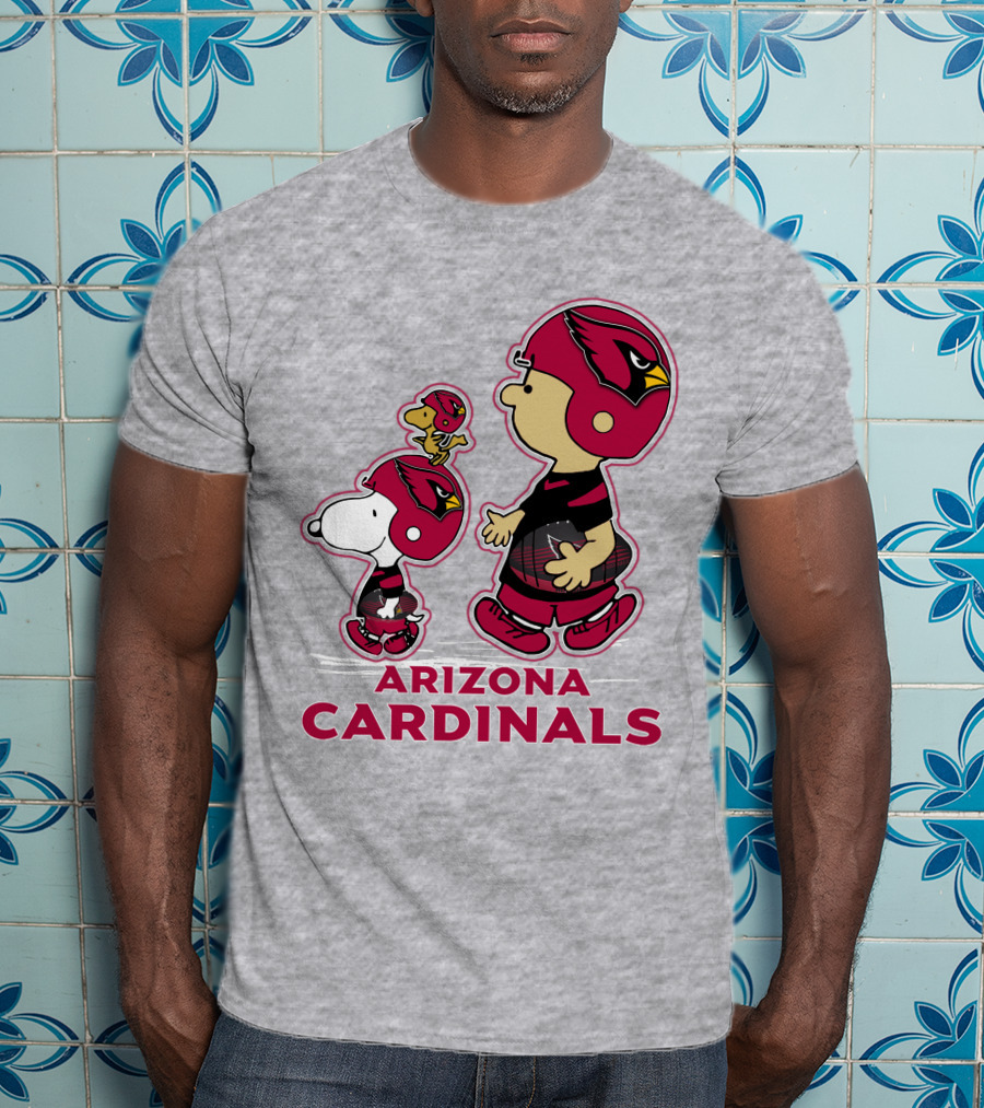 Snpfootball Arizona Cardinals Peanuts Characters Football Helmets T-Shirt