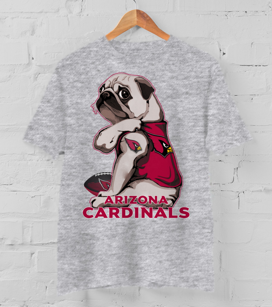 Arizona Cardinals Pug Sports Fan T-Shirt