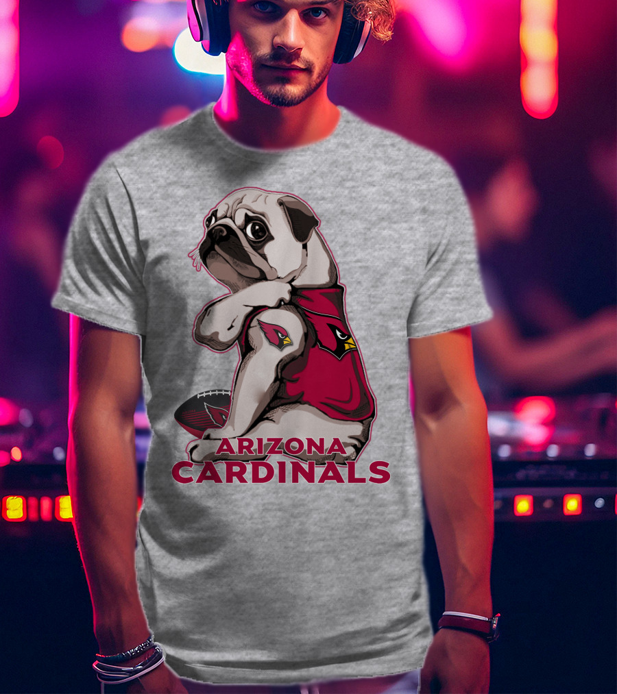 Arizona Cardinals Pug Sports Fan T-Shirt