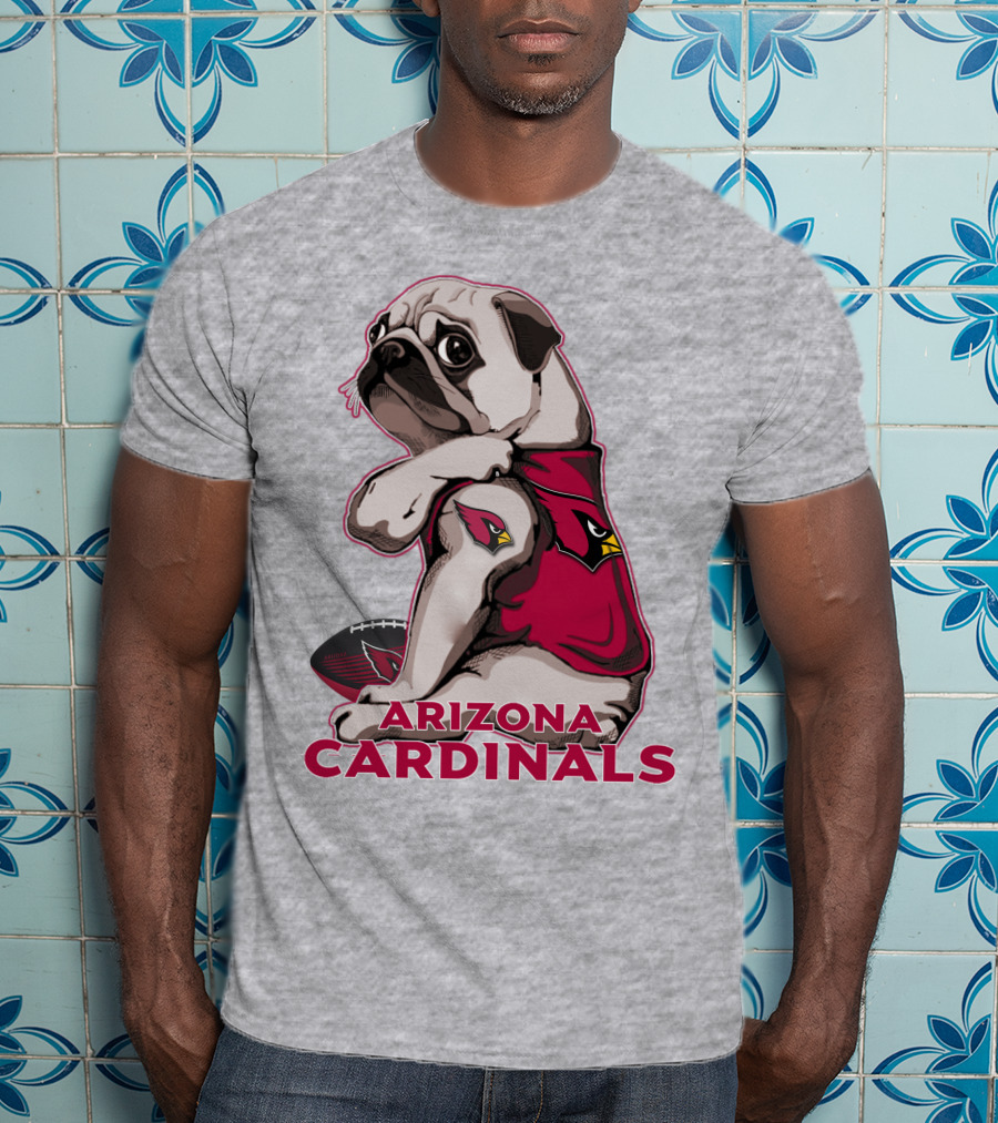 Arizona Cardinals Pug Sports Fan T-Shirt