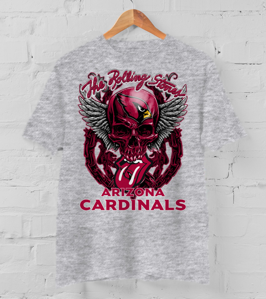 The Rolling Stones Arizona Cardinals Skull Wings T-Shirt