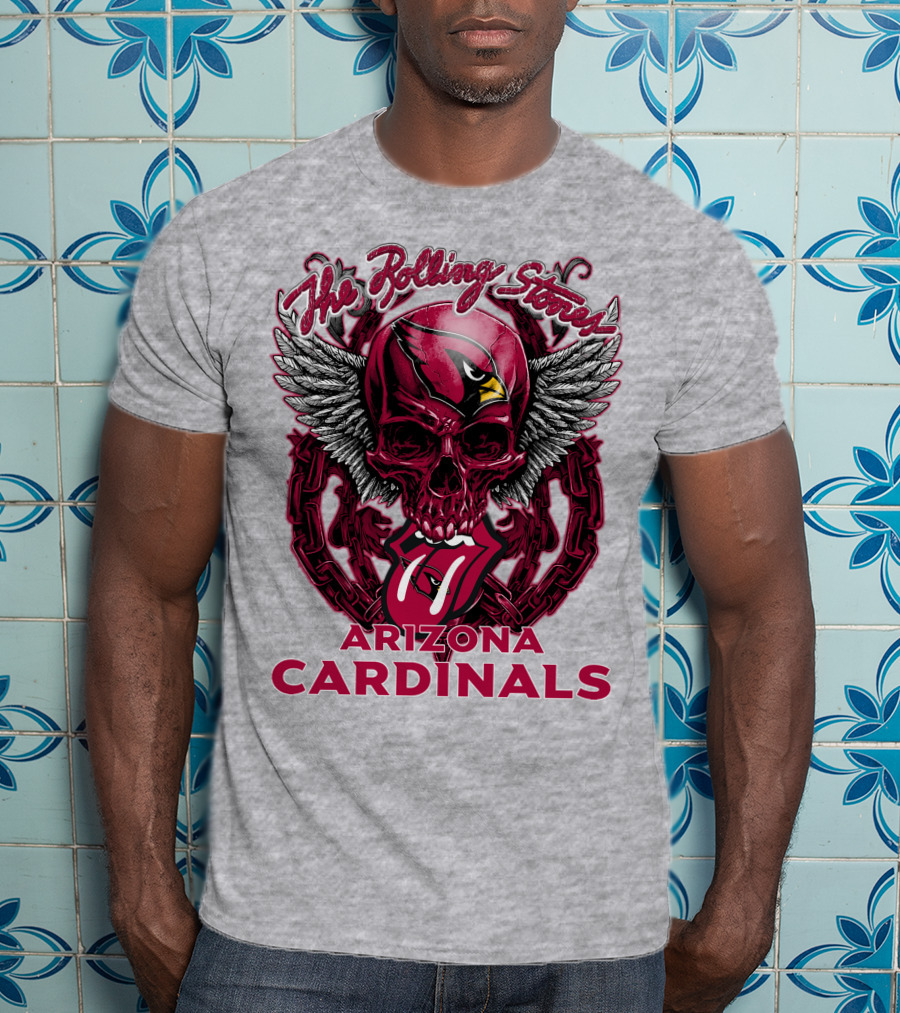 The Rolling Stones Arizona Cardinals Skull Wings T-Shirt