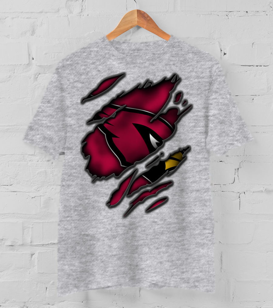 Torn Arizona Cardinals Logo Ripped T-Shirt
