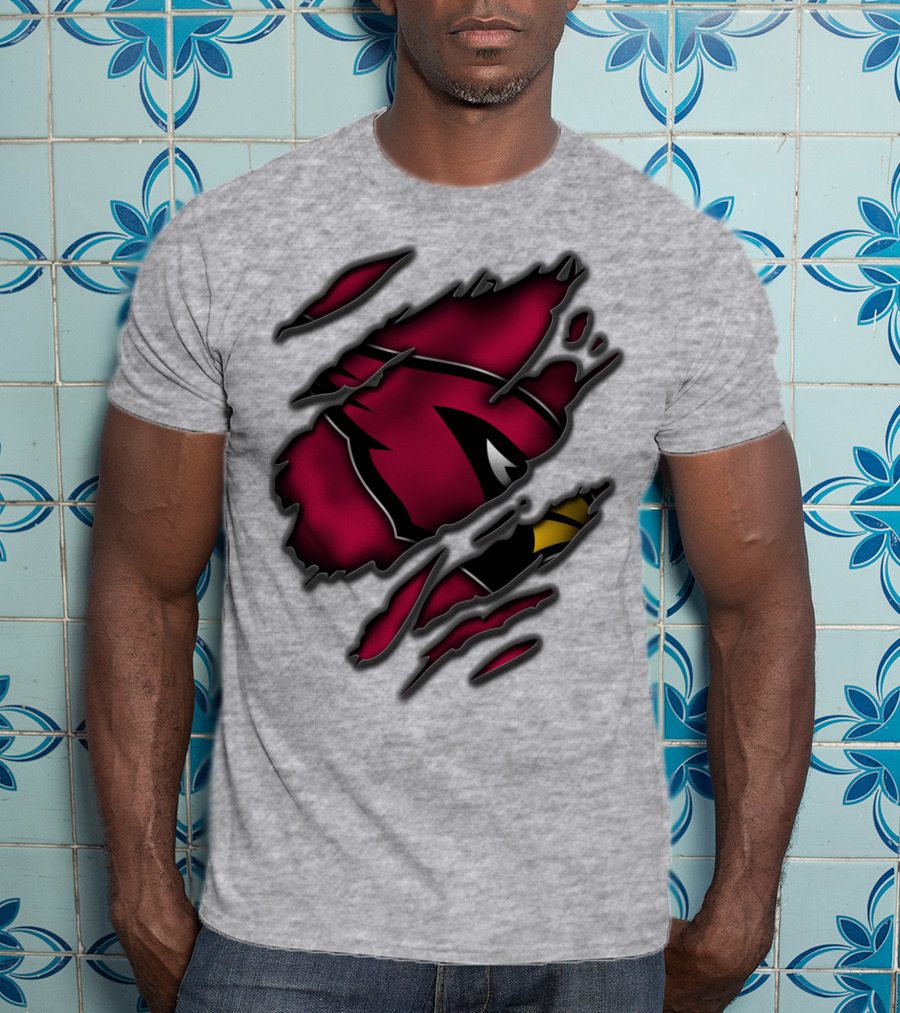 Torn Arizona Cardinals Logo Ripped T-Shirt