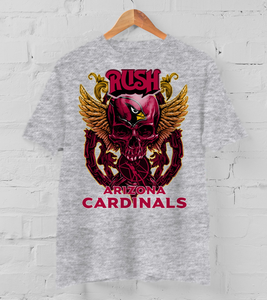 Rush Arizona Cardinals Skull Wings T-Shirt