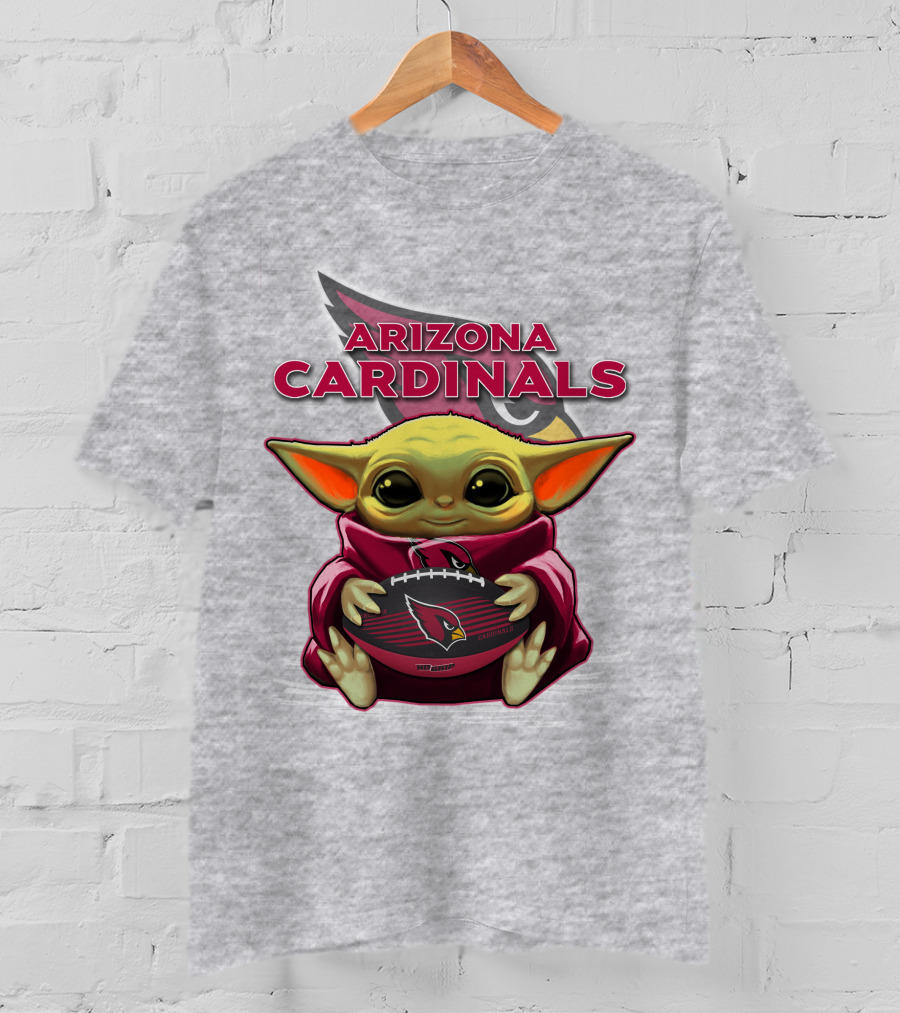 Arizona Cardinals Baby Yoda Football T-Shirt