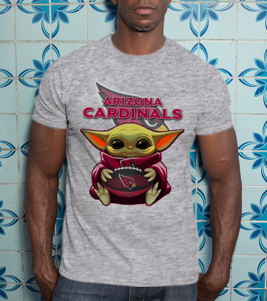 Arizona Cardinals Baby Yoda Football T-Shirt