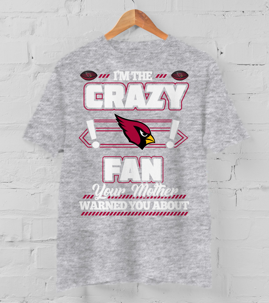 I'm The Crazy Fan Your Mother Warned You About Arizona Cardinals T-Shirt