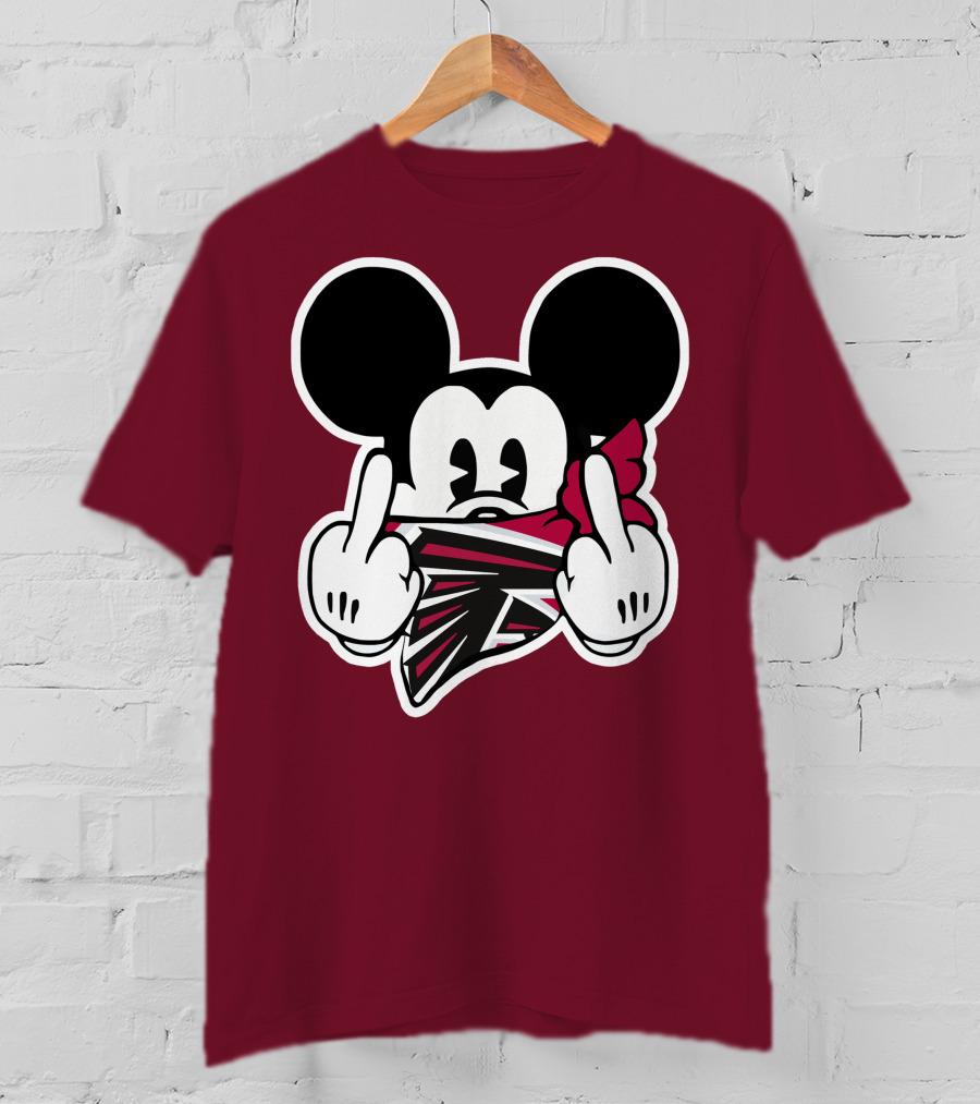 Atlanta Falcons Mickey Mouse Bandana Gesture T-Shirt
