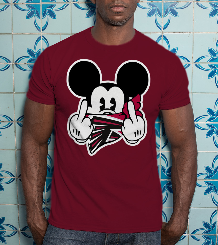 Atlanta Falcons Mickey Mouse Bandana Gesture T-Shirt