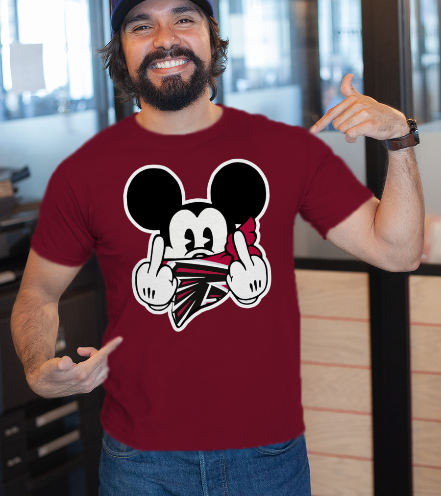 Atlanta Falcons Mickey Mouse Bandana Gesture T-Shirt