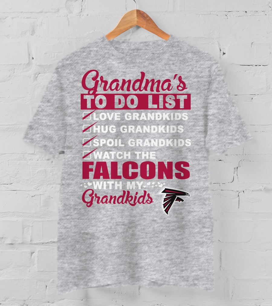 Grandma's To Do List Love Hug Spoil Watch The Falcons With My Grandkids T-Shirt