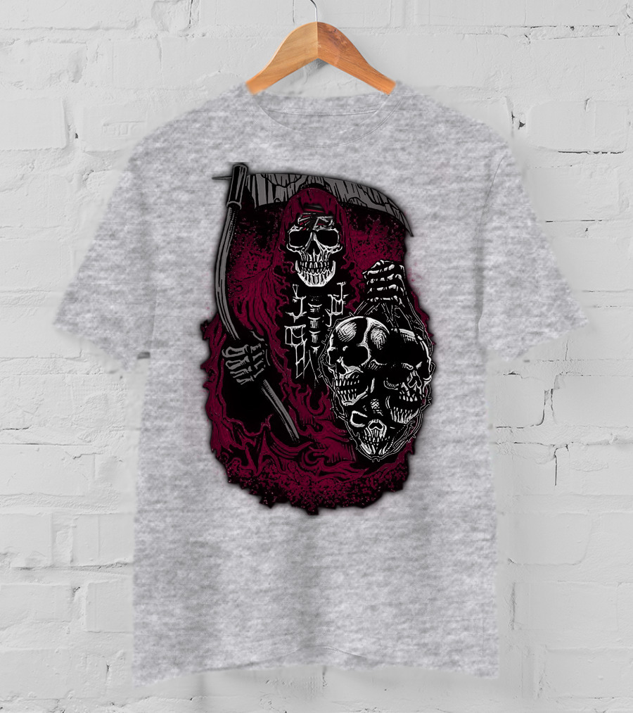 Atlanta Falcons 03 Grim Reaper Skull T-Shirt