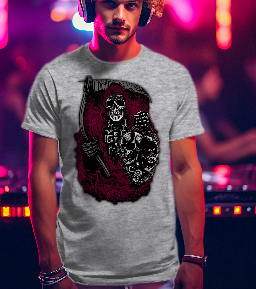 Atlanta Falcons 03 Grim Reaper Skull T-Shirt