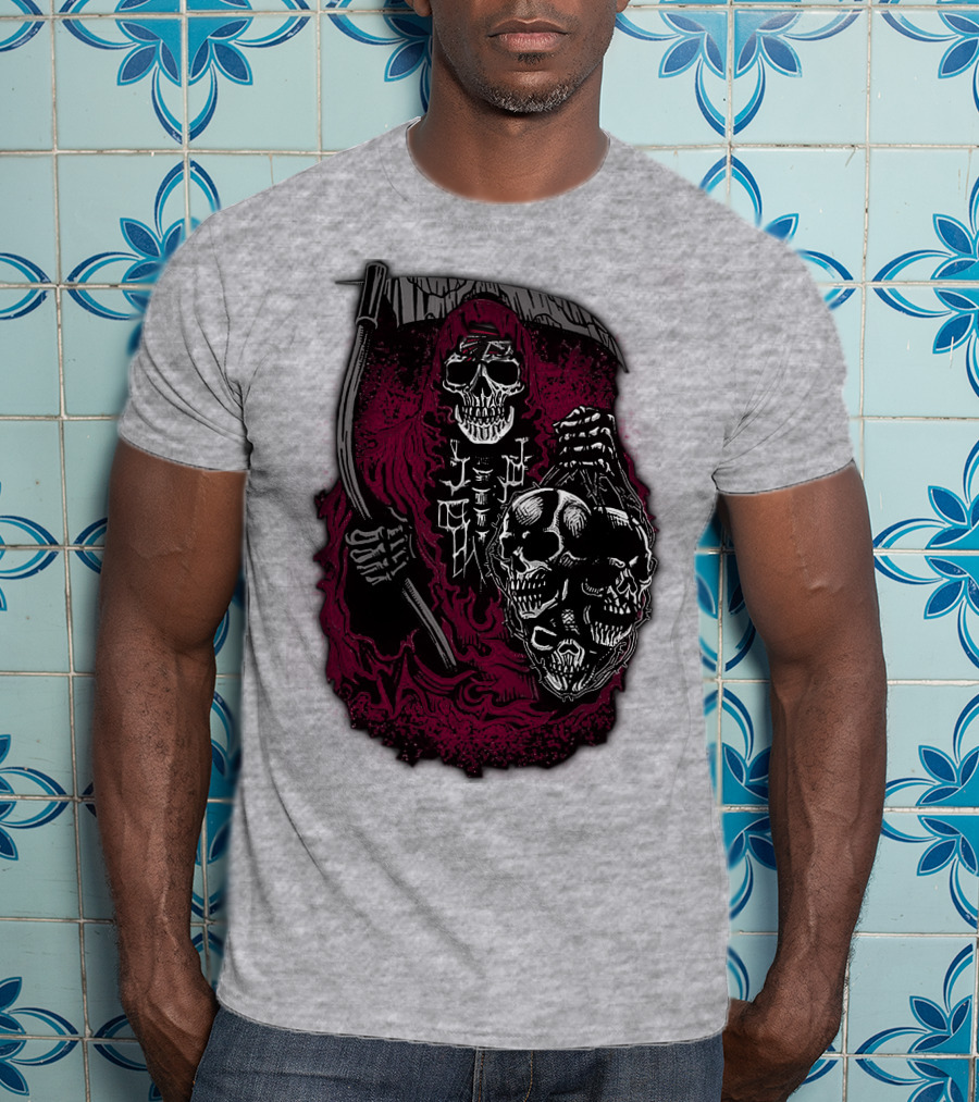 Atlanta Falcons 03 Grim Reaper Skull T-Shirt