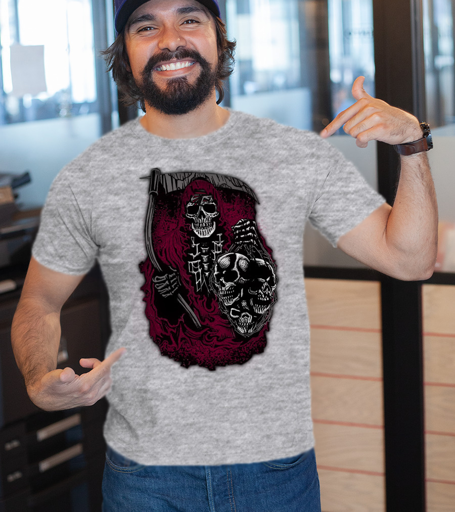 Atlanta Falcons 03 Grim Reaper Skull T-Shirt