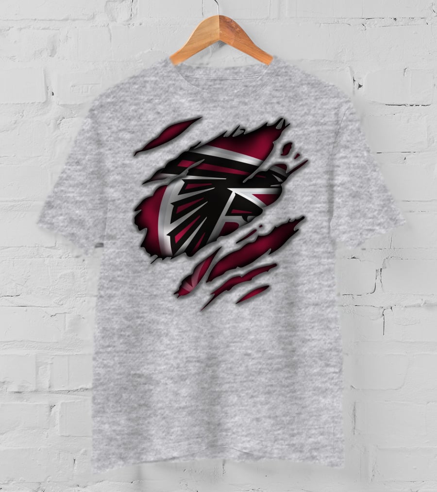 Atlanta Falcons Logo Claw Marks T-Shirt