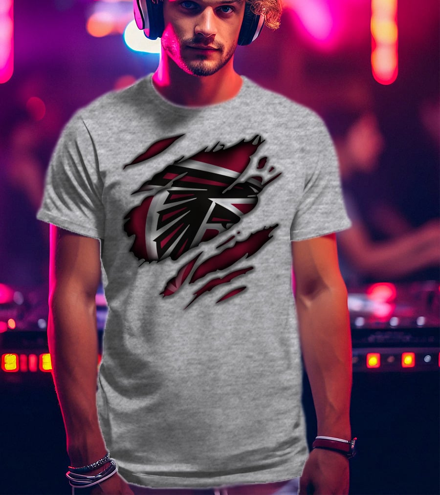 Atlanta Falcons Logo Claw Marks T-Shirt