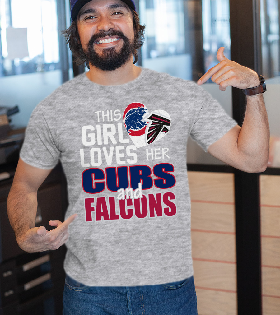 This Girl Loves Her Cubs And Falcons T-Shirt