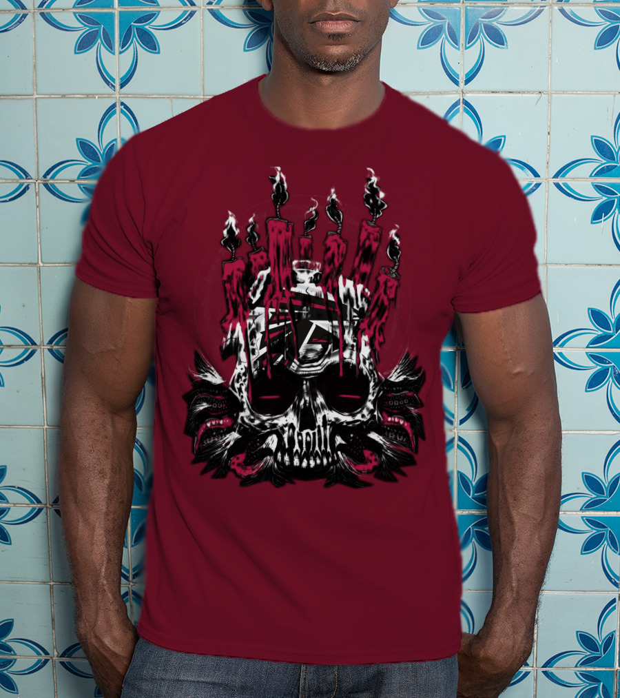 Atlanta Falcons 46 Skull Candles T-Shirt
