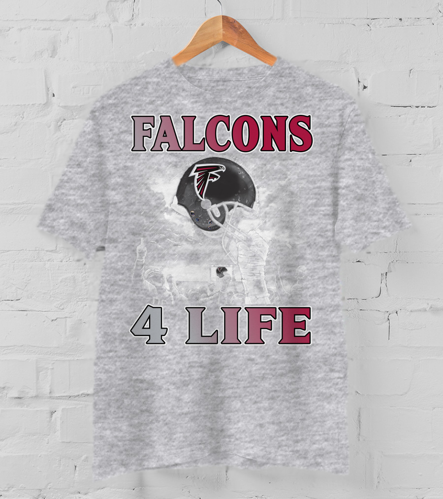 Falcons 4 Life Atlanta Falcons Helmet Team Spirit T-Shirt