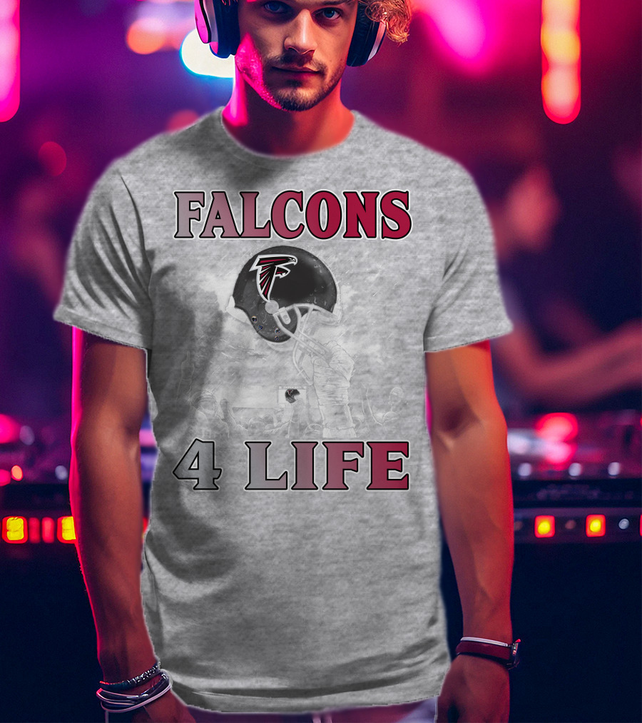 Falcons 4 Life Atlanta Falcons Helmet Team Spirit T-Shirt