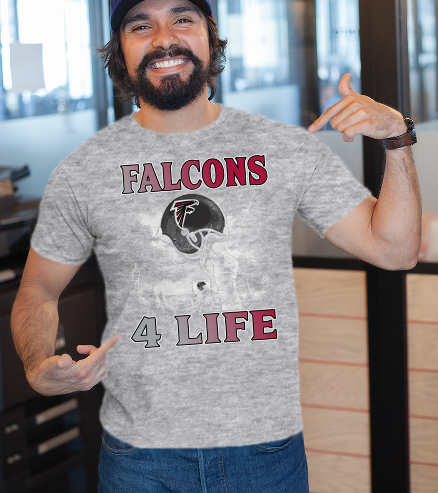 Falcons 4 Life Atlanta Falcons Helmet Team Spirit T-Shirt