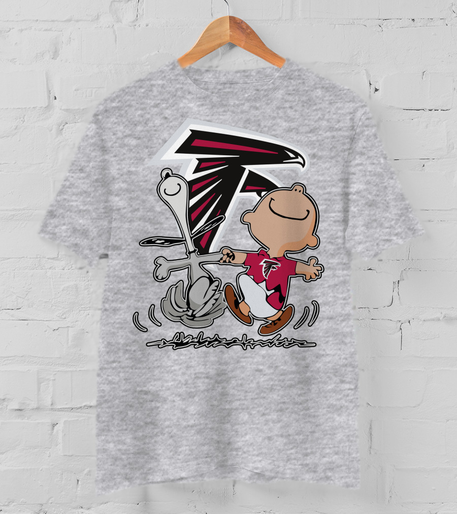 Atlanta Falcons Snoopy Dance Nfl Fan Artwork T-Shirt