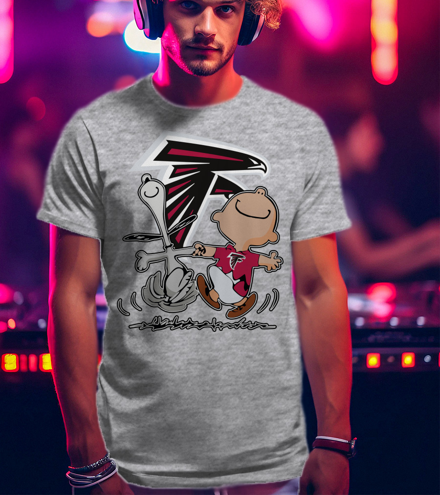 Atlanta Falcons Snoopy Dance Nfl Fan Artwork T-Shirt